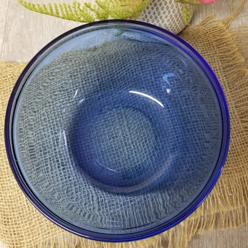 Vintage Cobalt Blue Mixing Bowl